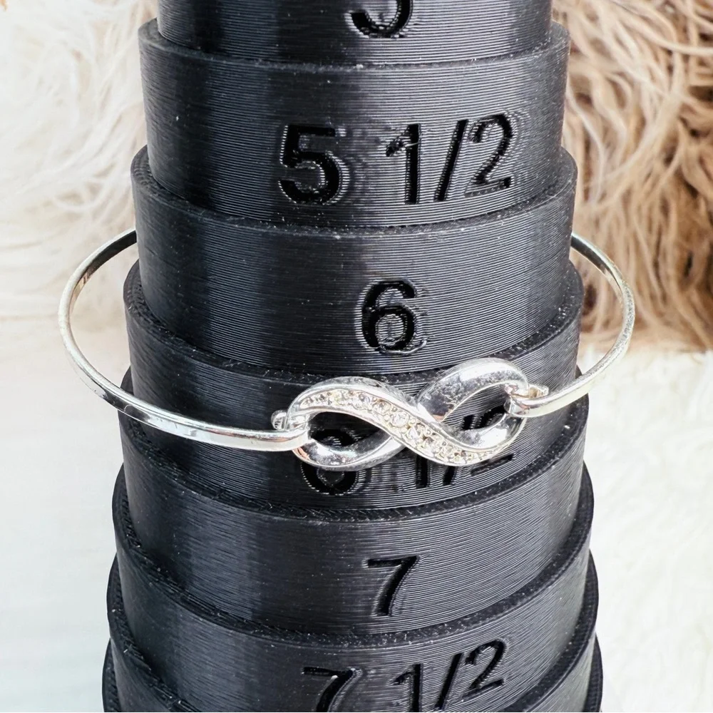 Silvertone bling accent Infinity Bracelet - Picture 7 of 11